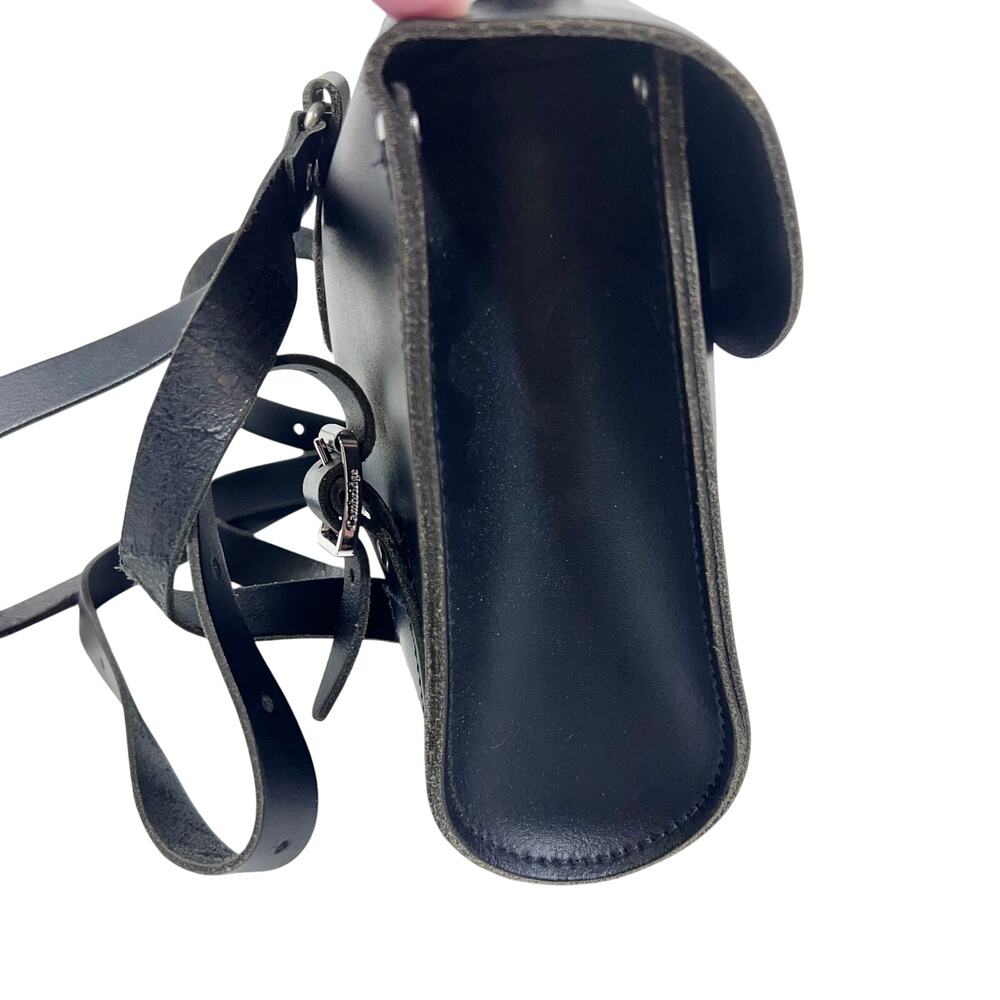 The Cambridge Satchel Company Poppy Grab Bag Mini Top Handle Black Leather - Picture 3 of 9